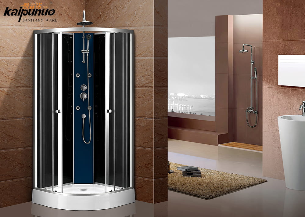 Cameră de duș glisantă din sticlă cu profil din aluminiu ieftin la modă