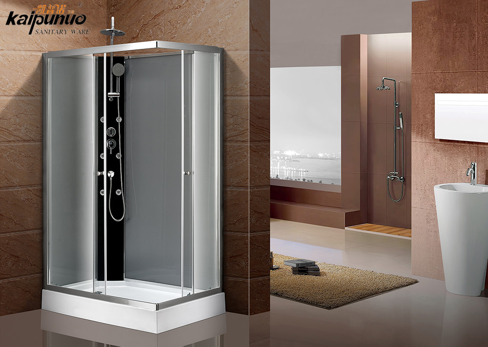Cabină de duș cu ușă glisantă instalată rapid în stil european