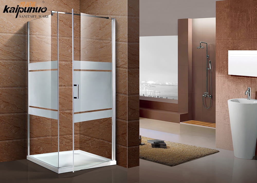 Fabricare cabine de duș din sticlă temperată cu imprimare de mătase pătrată ieftină fierbinte